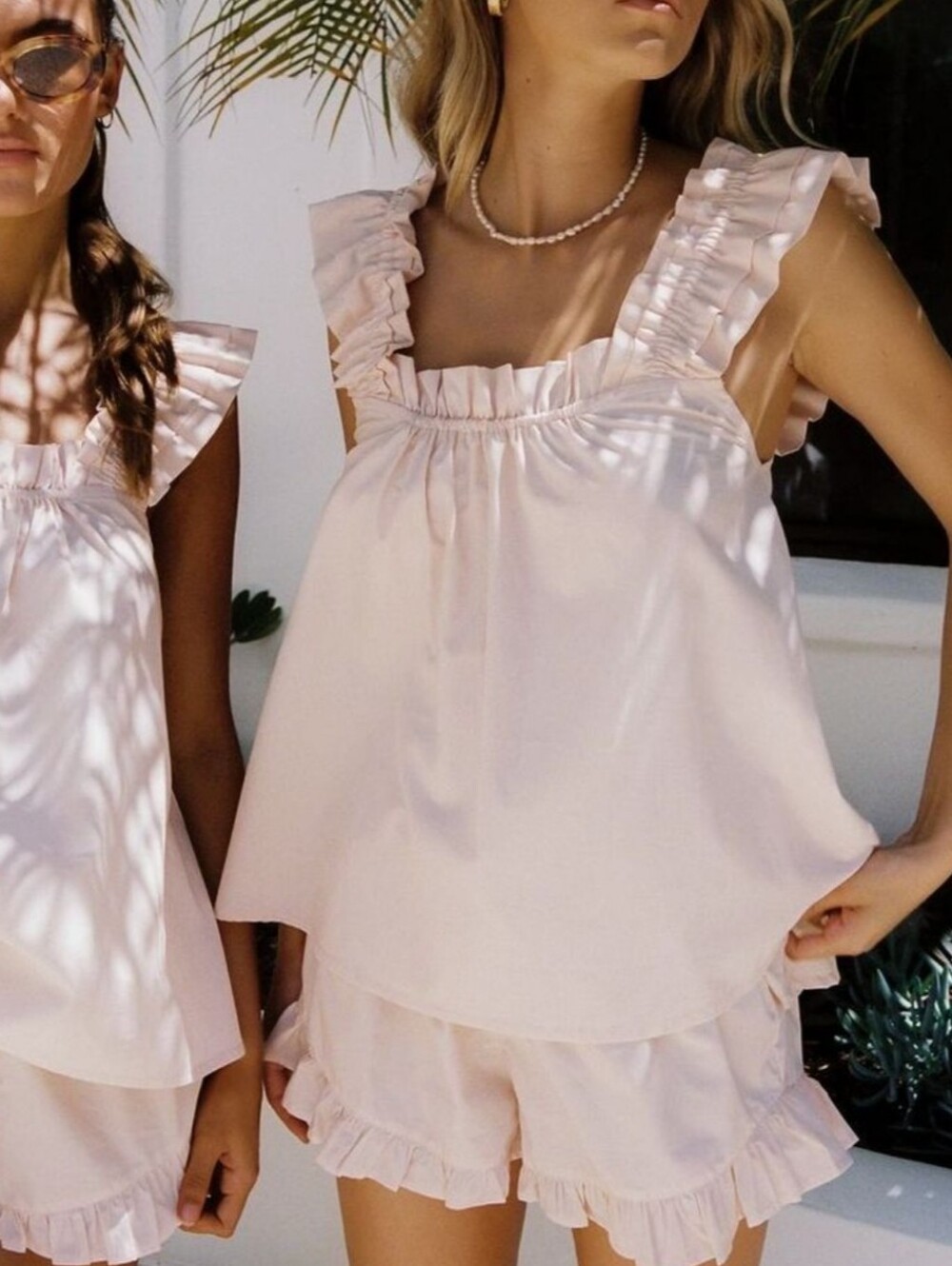 Piyama Nicolette Sleep Set In Ballet Pink Poplin